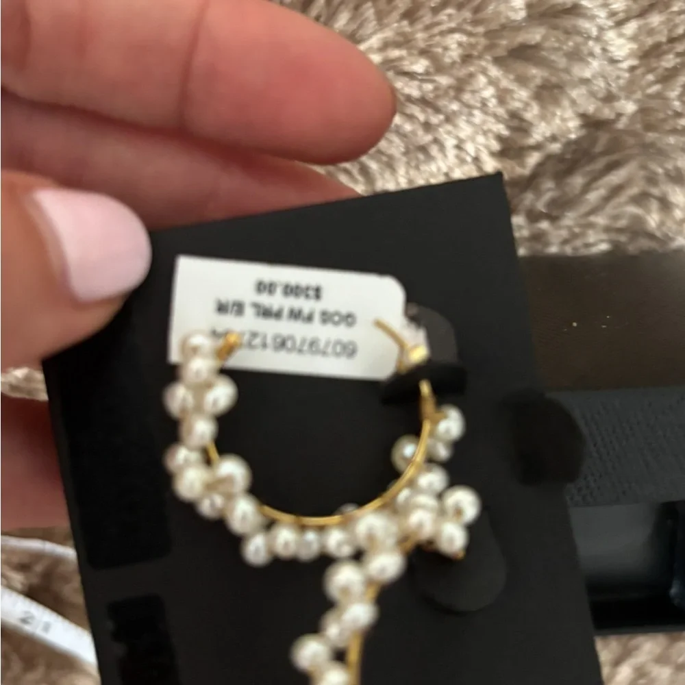 Macys Bridge Cultured Pearl Earrings NWT
